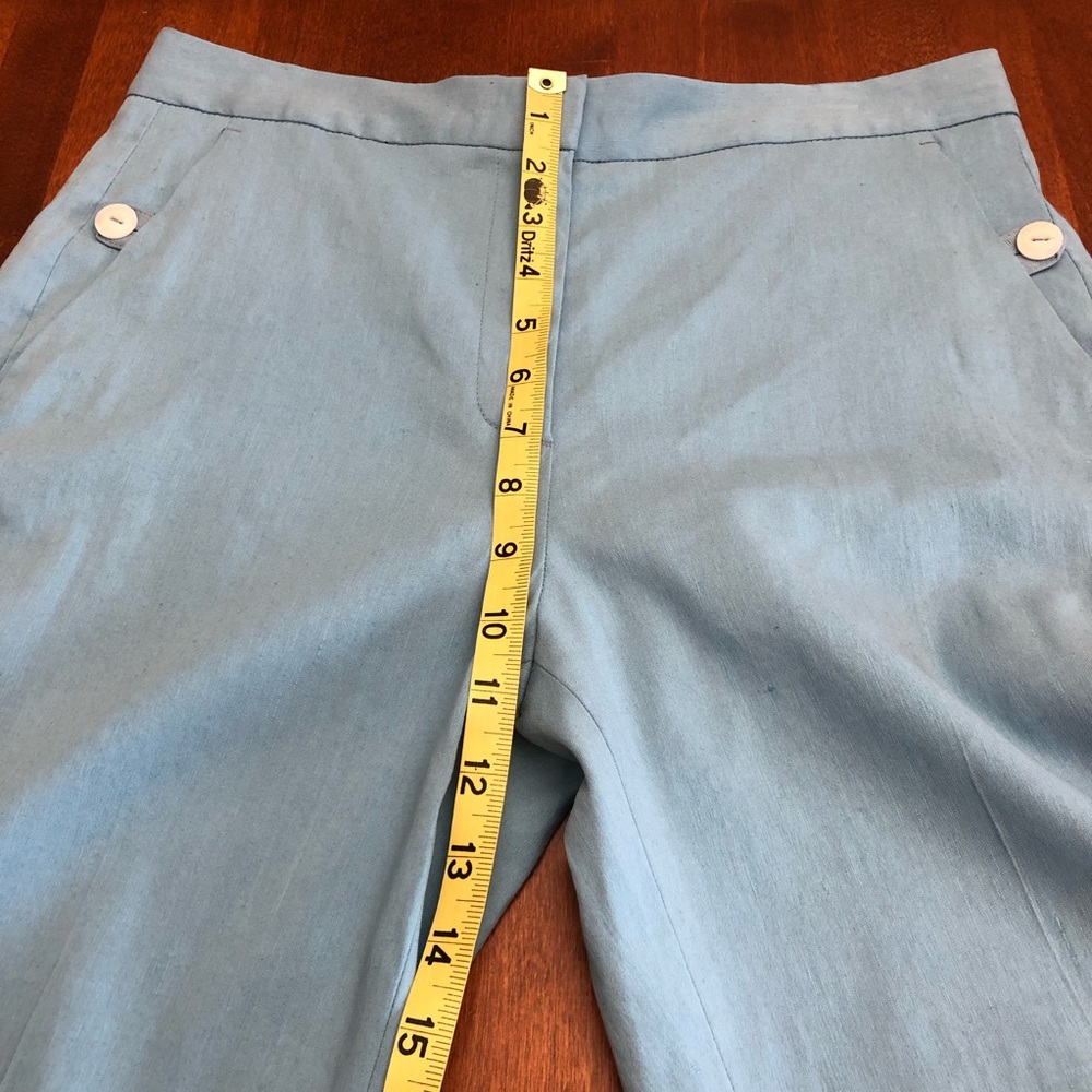 rag & bone | Blue linen tapered spring summer designer trouser dr… - Picture 13 of 16